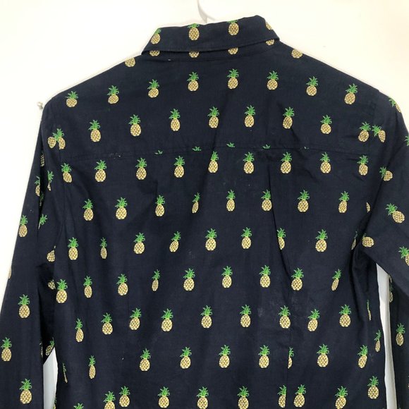 J.Crew Factory Pineapple Print "The Perfect Shirt" XS - Picture 5 of 6